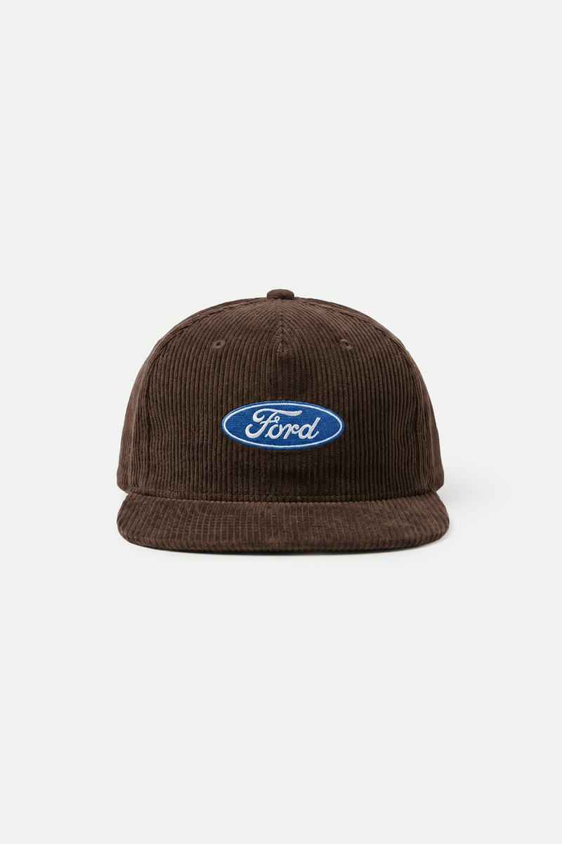 Ford Vintage Corduroy Cap Brown | Adjustable Racing Hat