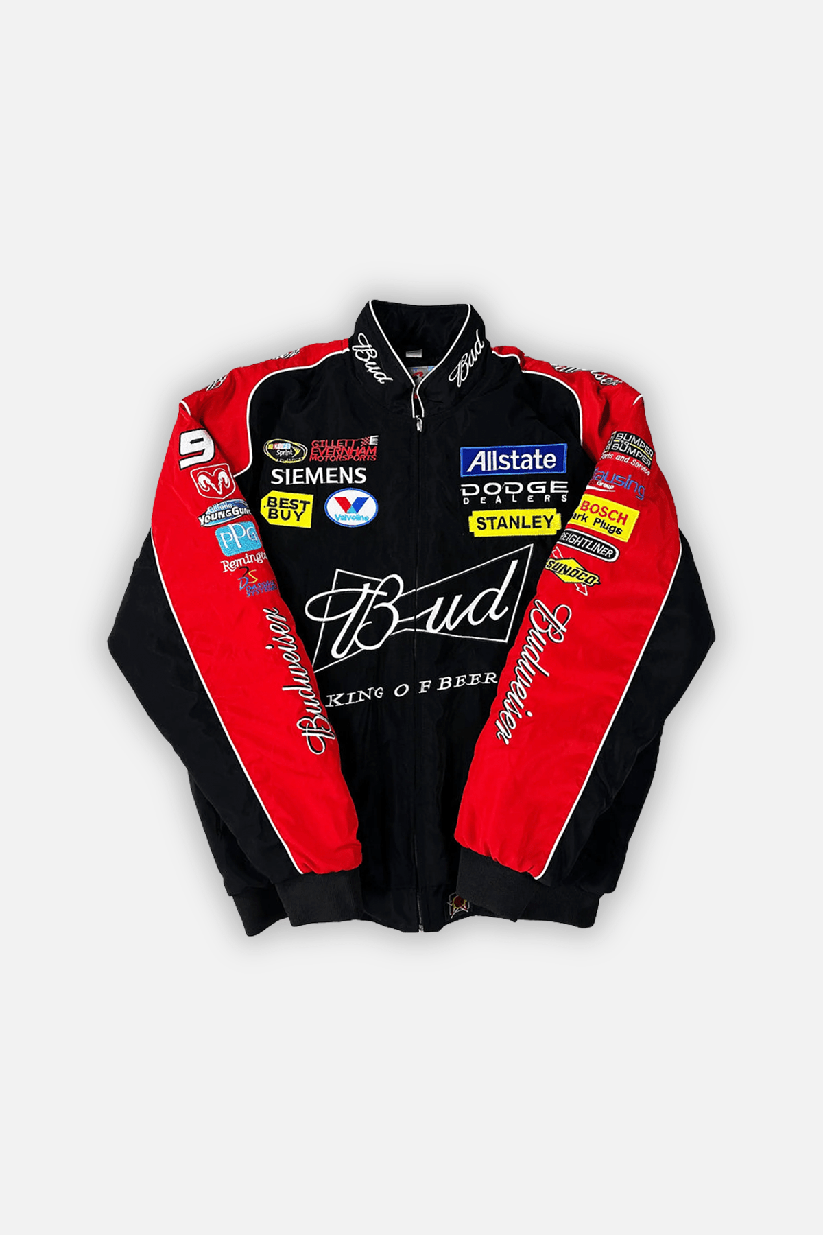 Bud Racing ジャケット 赤/黒/白 budweiser-racing-vintage-
