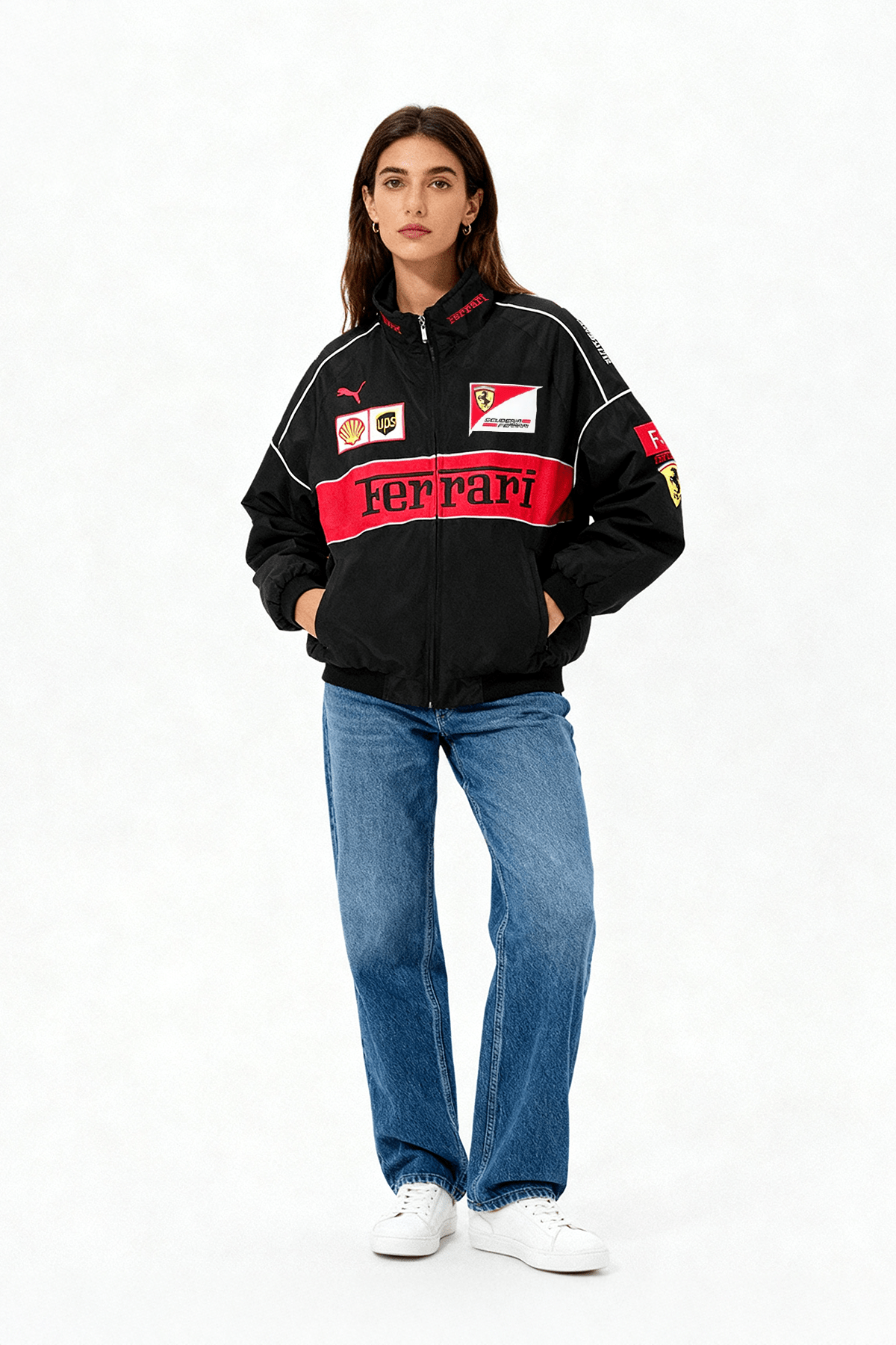 Ferrari F1 Jacket - Vintage Racing Jacket - Black Racing Edition – J4R