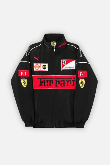 Ferrari F1 Vintage Racing Jacket - Black Edition - Jackets4racing