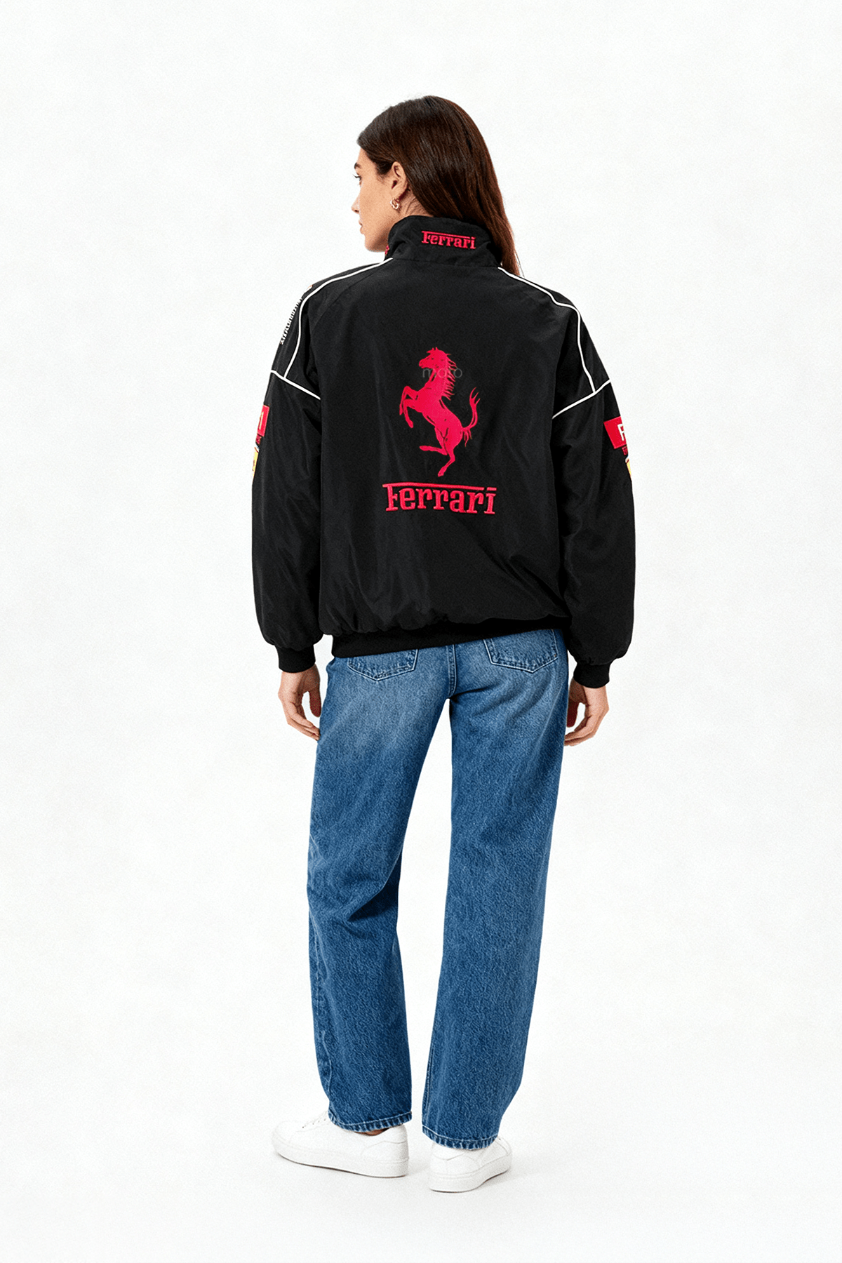 Ferrari F1 Jacket - Vintage Racing Jacket - Black Racing Edition Ferrari F1 Jacket - Vintage Racing Jacket - Black Racing Edition