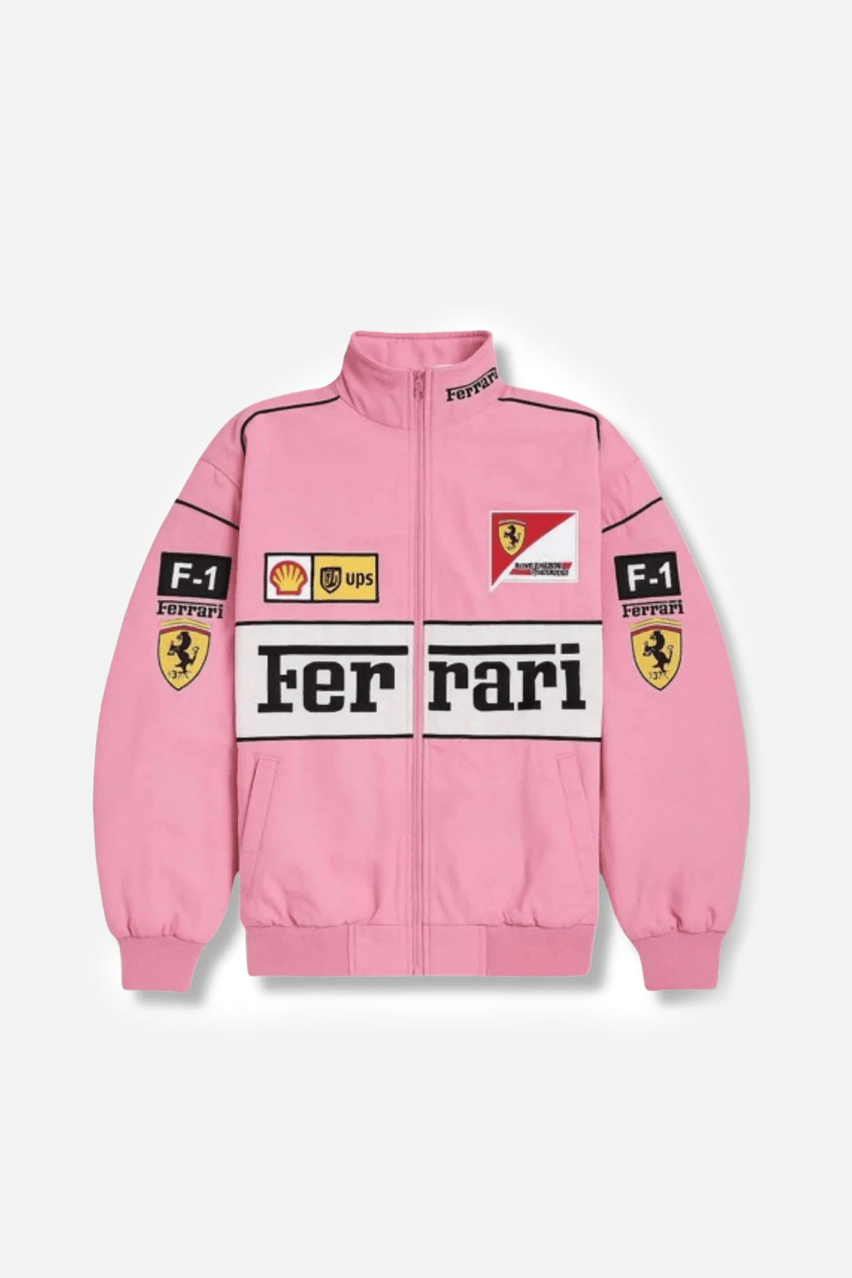I*I様 Ferrari F1 フェラーリ レーシングジャケット ピンク Ferrari Racing Jacket - Vintage Racing Jacket - Pink F1 Jacket – J4R