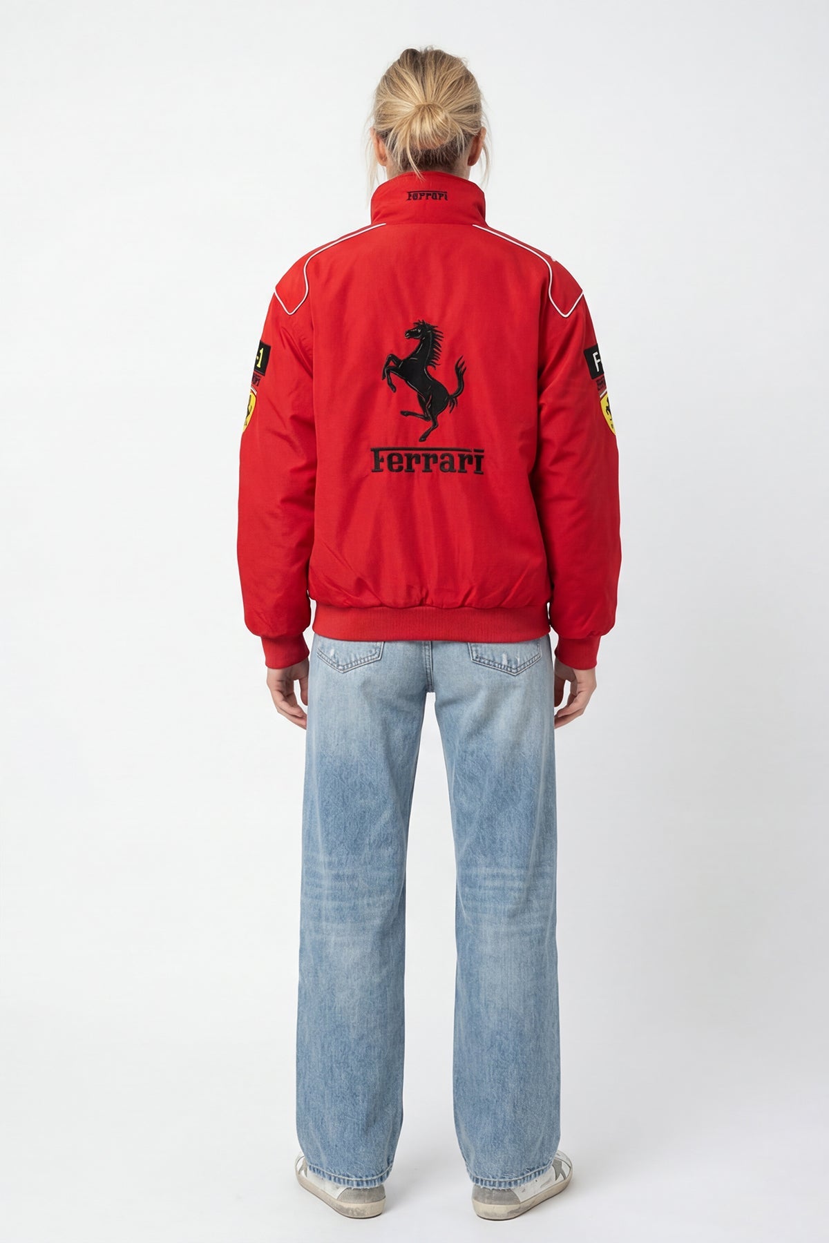 Ferrari F1 Jacket - Vintage Racing Jacket - White Racing Edition – J4R