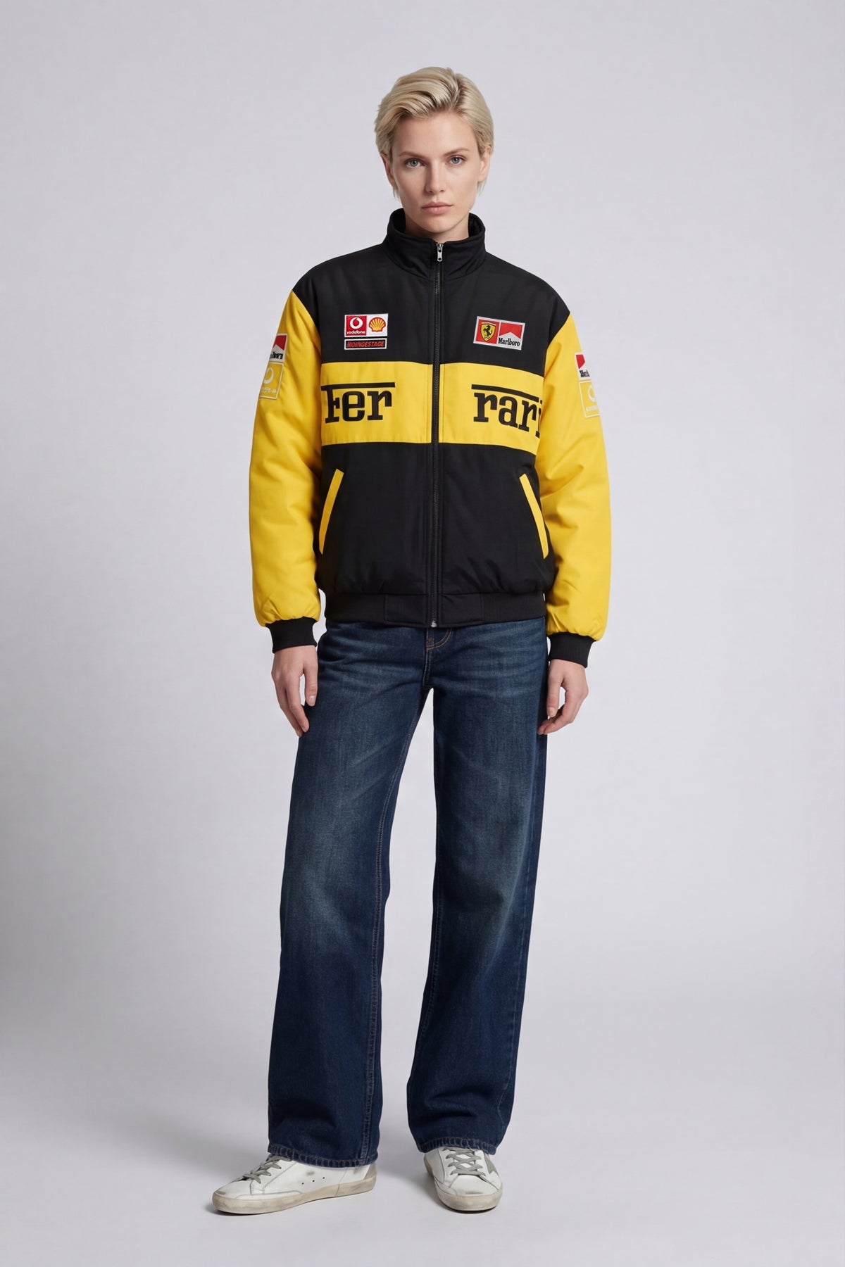 Ferrari F1 Jacket - Vintage Racing Jacket - Yellow Racing Edition