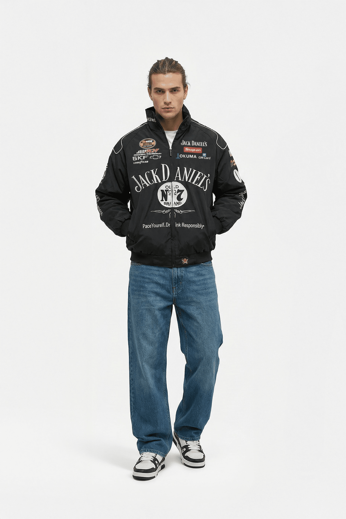 Jack Daniels Racing Jacket - Vintage Racing Jacket - Black Jacket