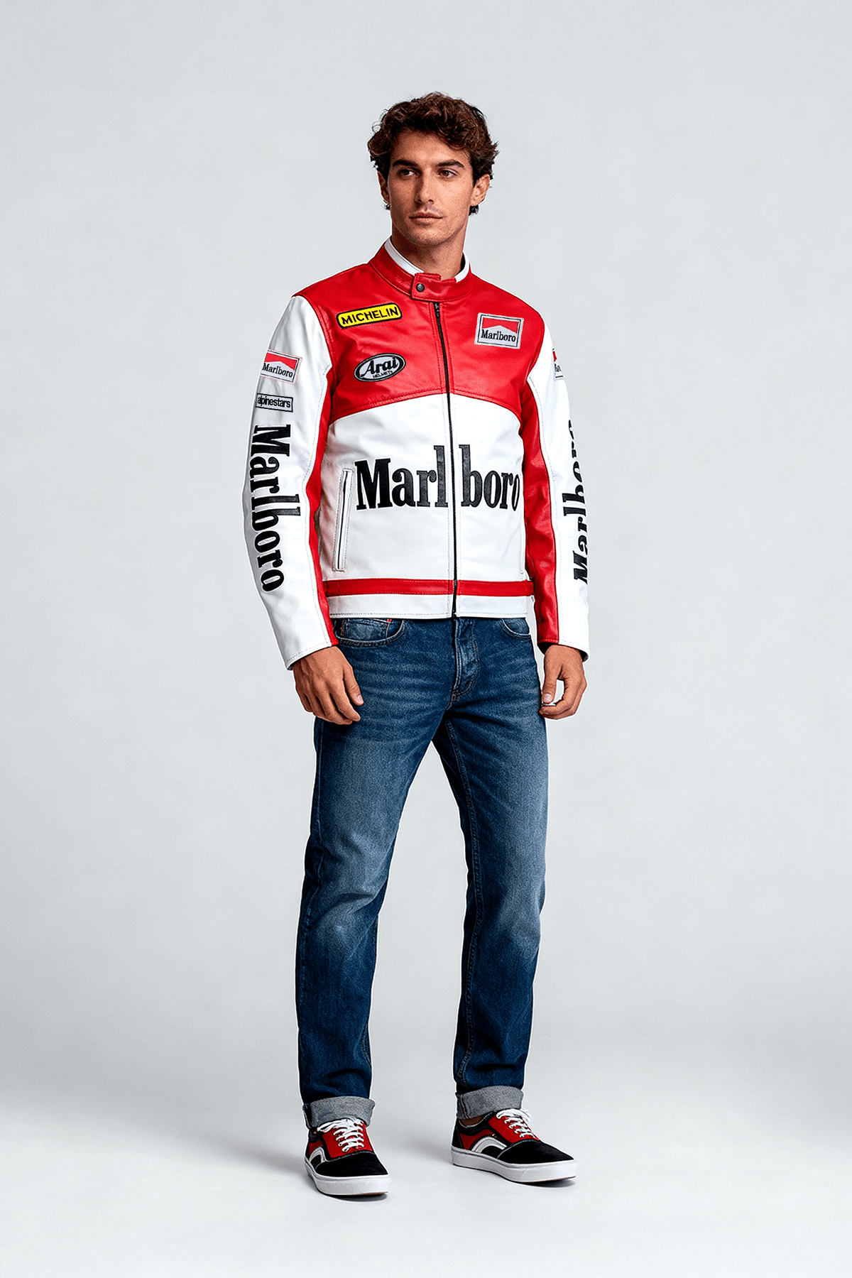 Marlboro Leather Jacket - Racing Leather Jacket - Classic Edition