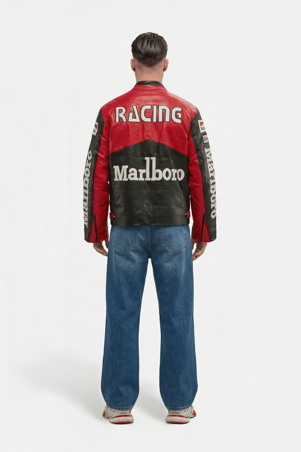 Marlboro Leather Jacket - Vintage Racing Jacket - Classic Leather Marlboro Leather Jacket - Vintage Racing Jacket - Classic Leather