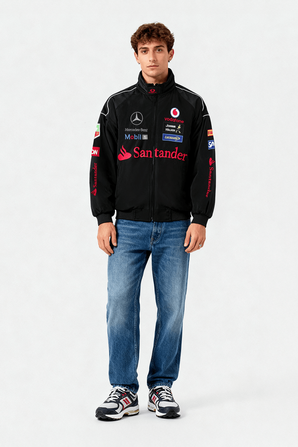 Mercedes Benz Jacket - Vintage Racing Jacket - Black Jacket