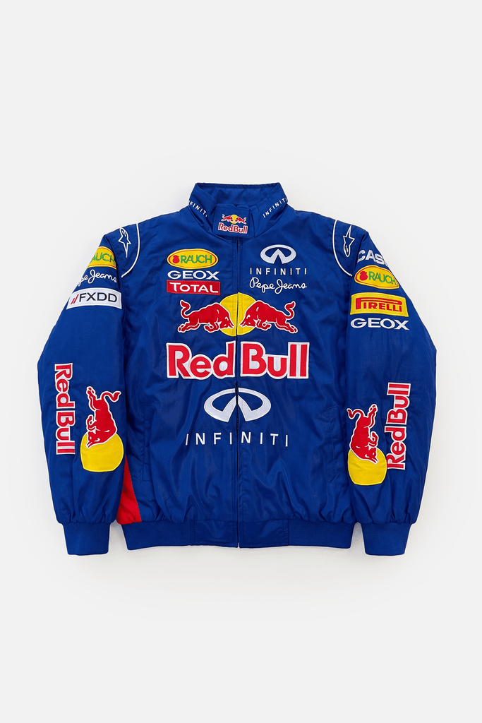 Red Bull - Racing Jacket - Vintage Motorsport Style- Blue Royal