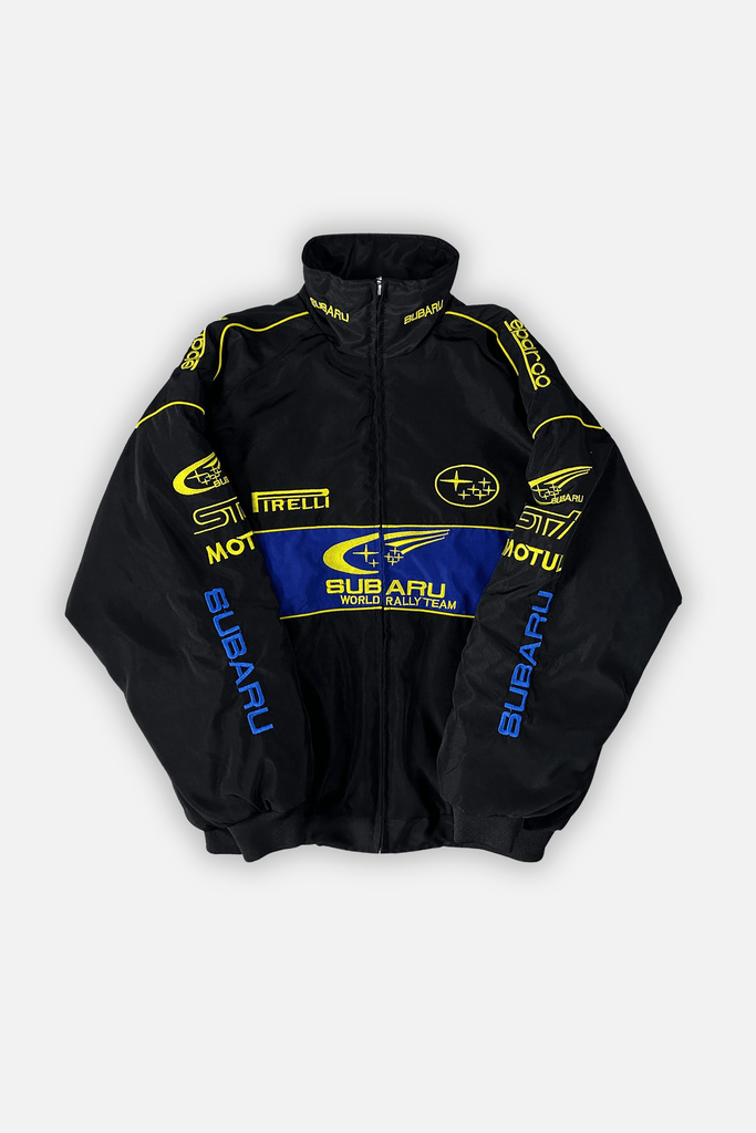 Subaru Rally Vintage Racing Jacket - Black Edition - Jackets4racing