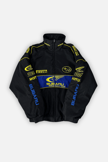 Subaru Rally Vintage Racing Jacket - Black Edition - Jackets4racing