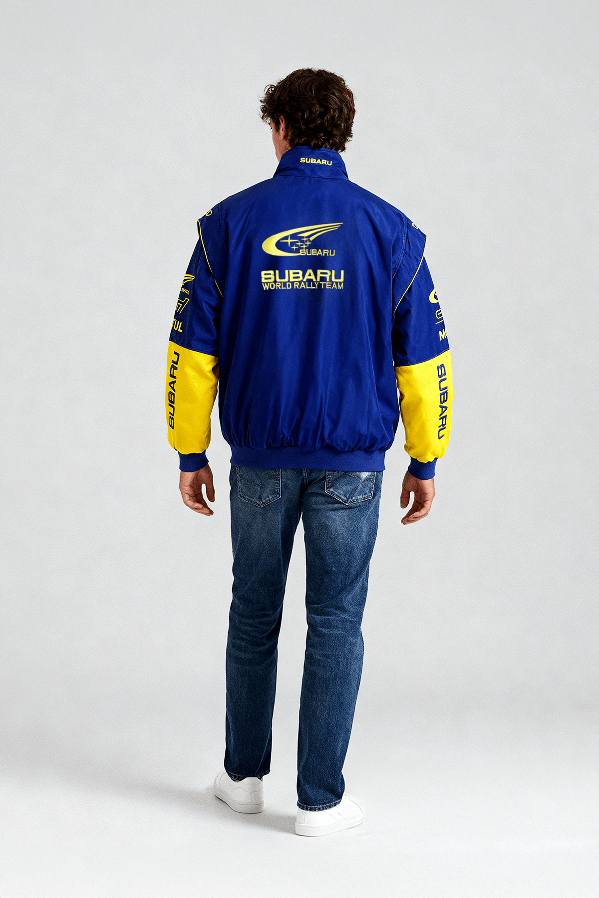 SUBARU STI レーシングジャケット　L ブルー subaru-rally-vintage-racing-