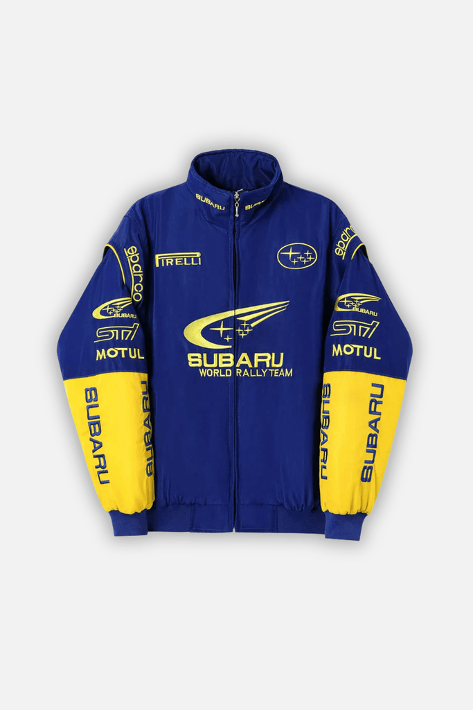 Subaru Rally Vintage Racing Jacket - Blue Edition - Jackets4racing