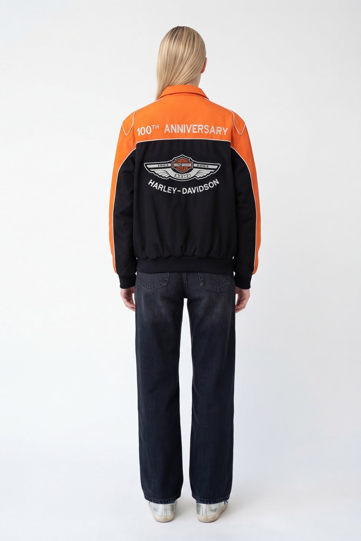 Harley Davidson Jacket - Vintage Racing Jacket - Orange